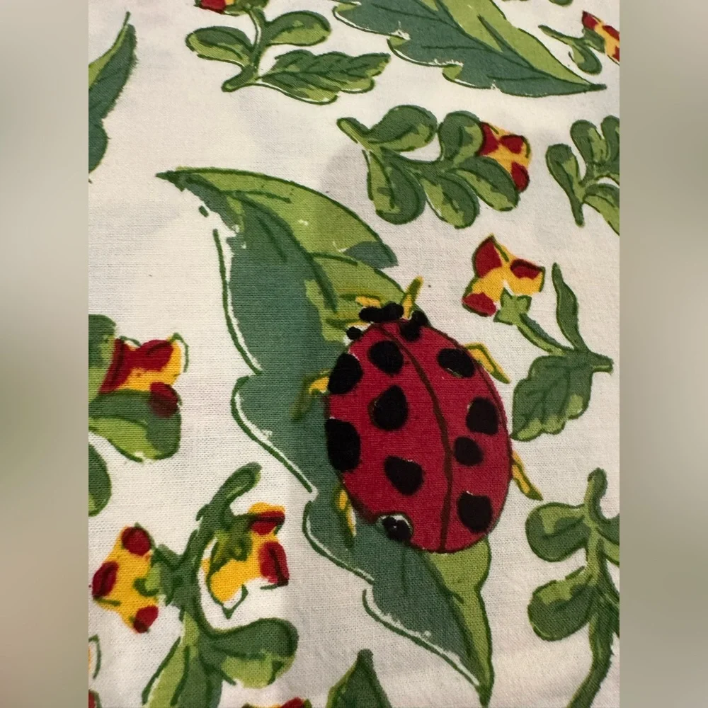 Pomegranate vintage 100% cotton tablecloth with  6 matching napkins 60x 90 in